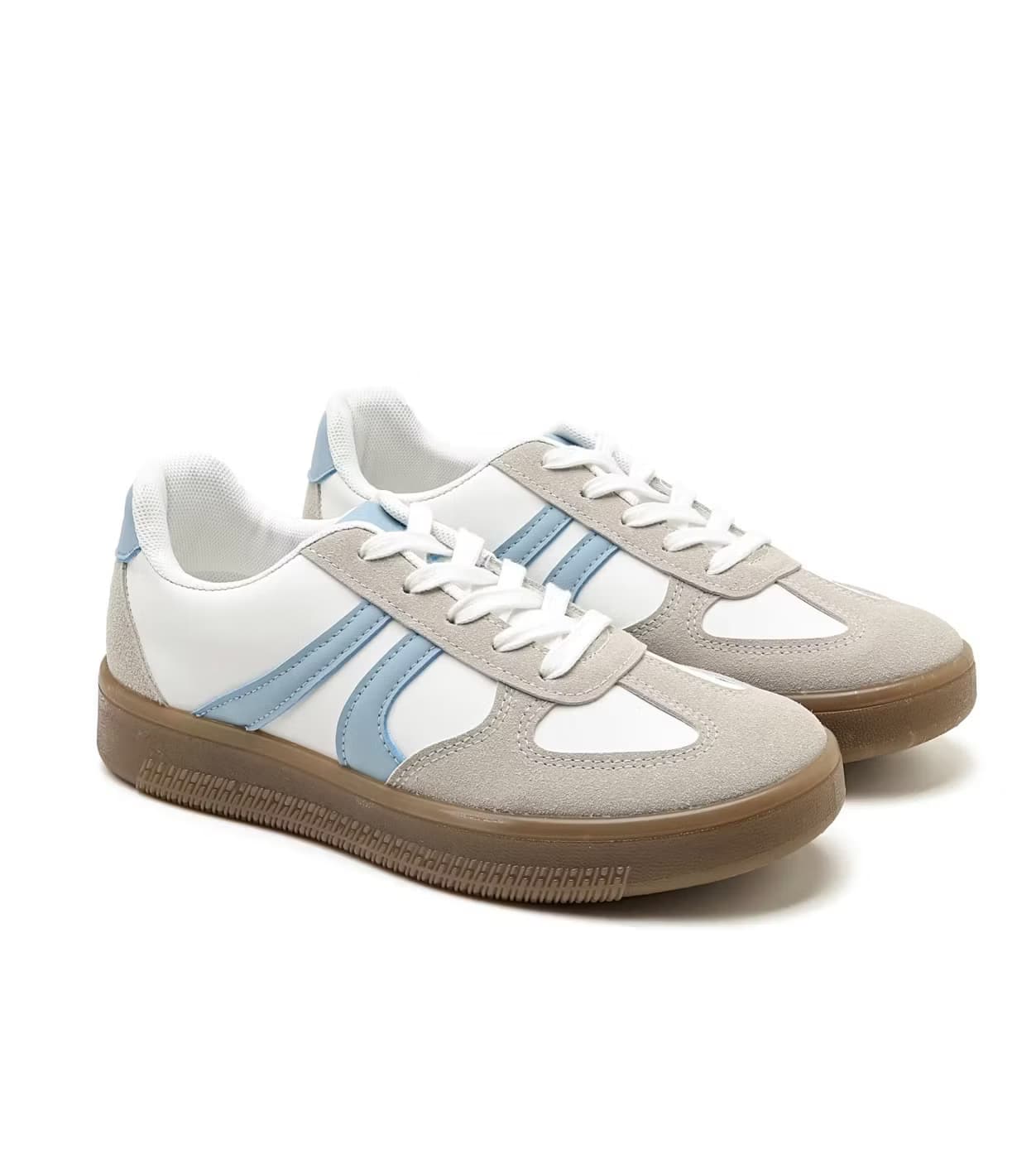 Sneakers vit/ljusblå