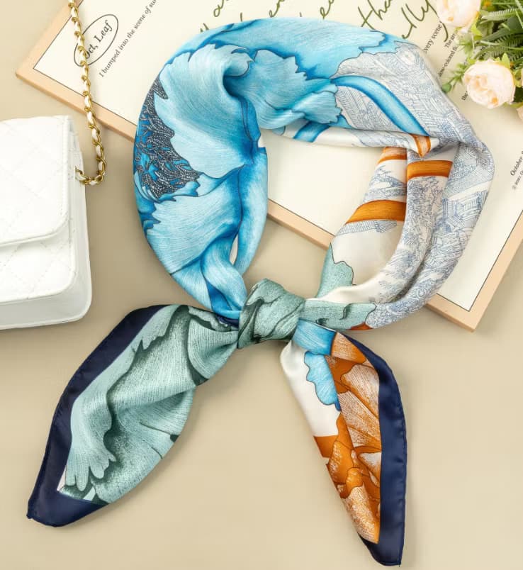 Paris scarf 90x90 turkos