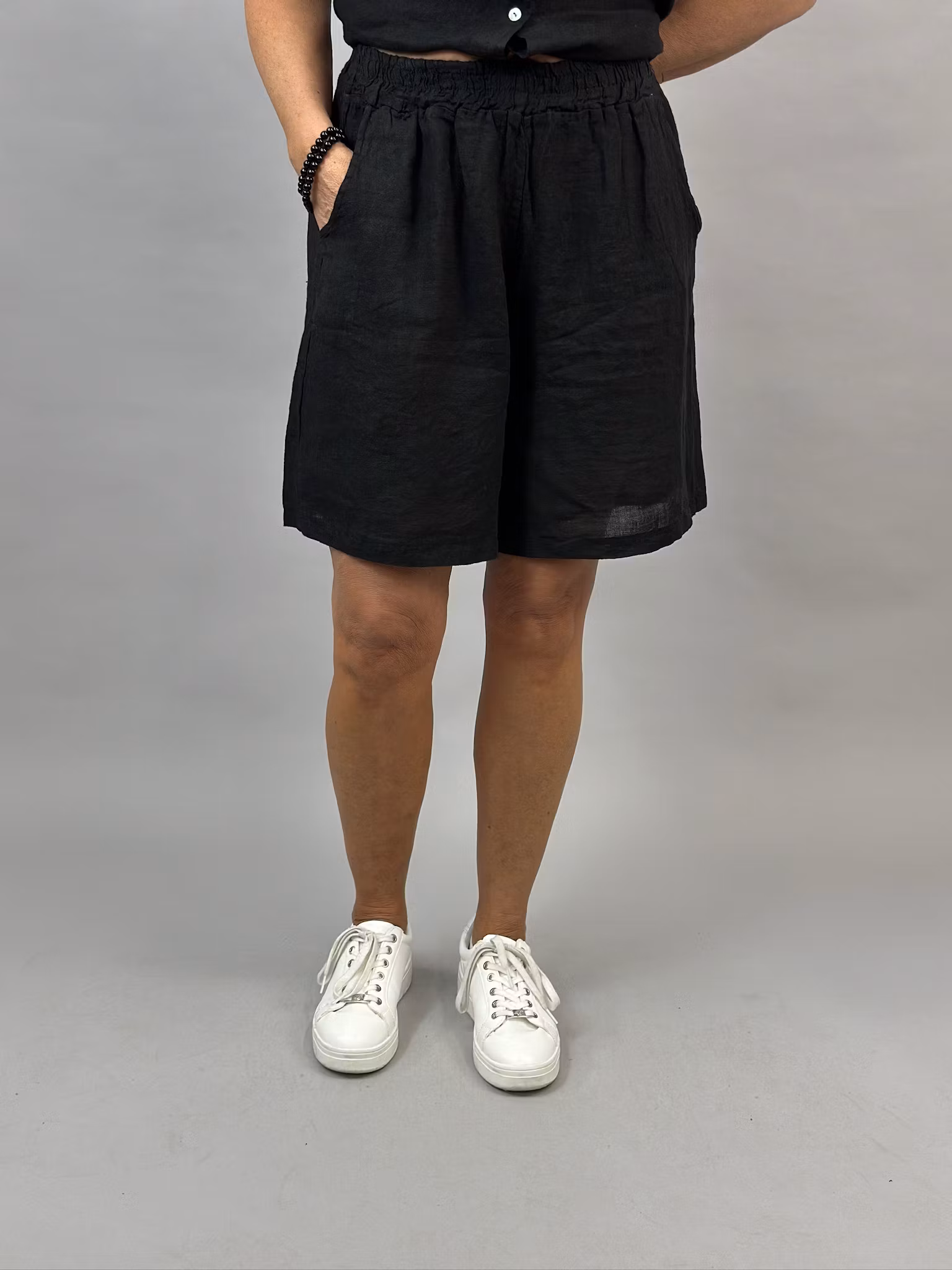 Lindy linneshorts svart