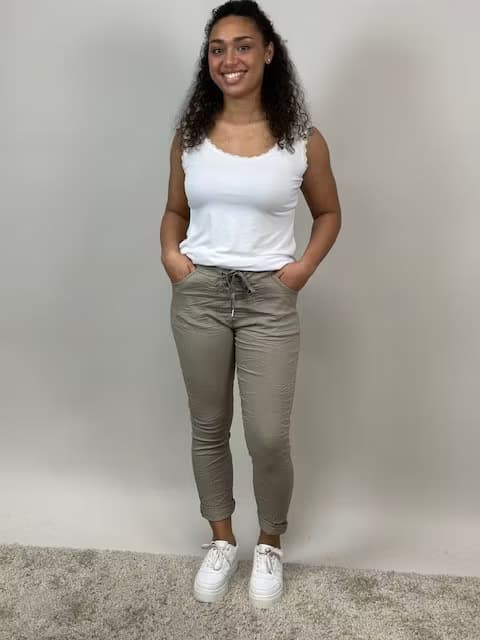 Signe stretchbyxa taupe