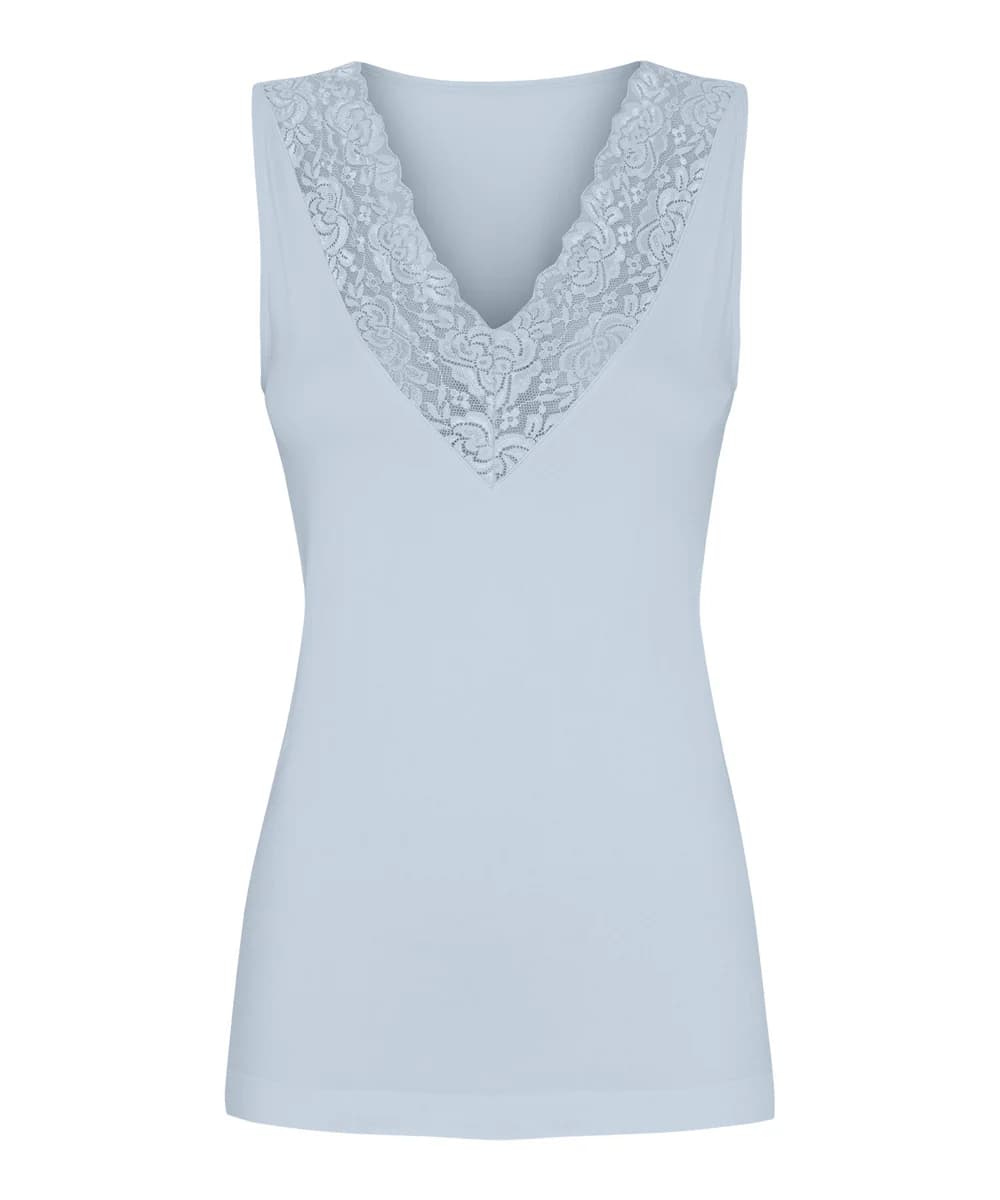 Nilla V-neck topp ljusblå